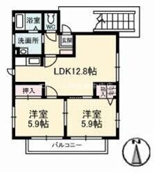 緑の館　Ｄ棟の物件間取画像